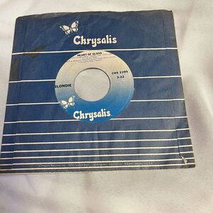 Vintage Blondie "Heart of Glass" 45RPM vinyl single Chrysalis Records Label 1978
